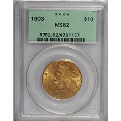 1903 $10 MS62 PCGS