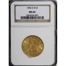 1906-D $10 MS62 NGC