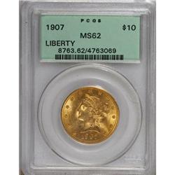 1907 $10 MS62 PCGS