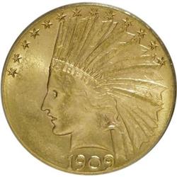 1909-D $10 AU58 PCGS