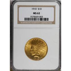 1910 $10 MS62 NGC