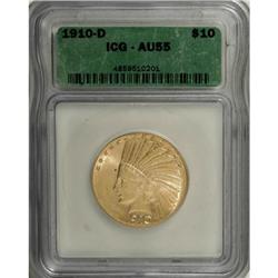 1910-D $10 AU55 ICG