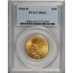 1910-D $10 MS63 PCGS