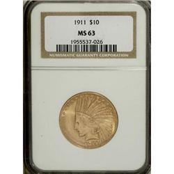1911 $10 MS63 NGC