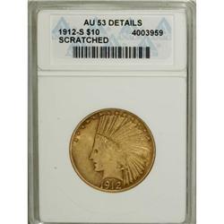 1912-S $10 AU53 ANACS