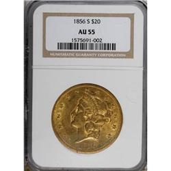 1856-S $20 AU55 NGC