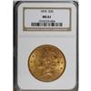Image 1 : 1876 $20 MS61 NGC
