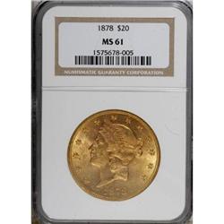 1878 $20 MS61 NGC