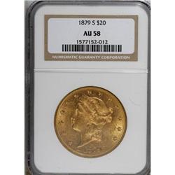 1879-S $20 AU58 NGC
