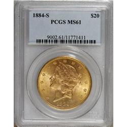 1884-S $20 MS61 PCGS