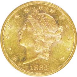 1885-S $20 MS62 PCGS