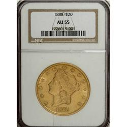 1888 $20 AU55 NGC