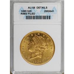 1889 $20 AU58 ANACS