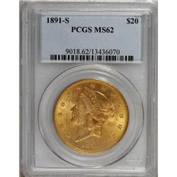 1891-S $20 MS62 PCGS