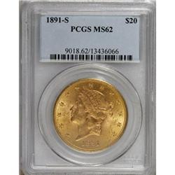 1891-S $20 MS62 PCGS