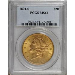 1894-S $20 MS62 PCGS