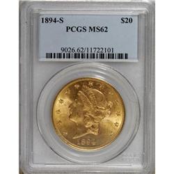 1894-S $20 MS62 PCGS