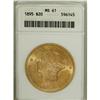 Image 3 : 1895 $20 MS61 ANACS