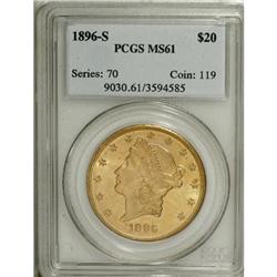 1896-S $20 MS61 PCGS