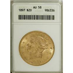 1897 $20 AU58 ANACS