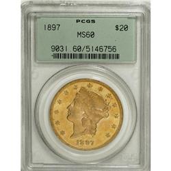 1897 $20 MS60 PCGS