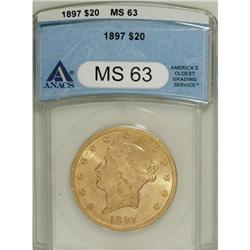 1897 $20 MS63 ANACS