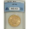 Image 1 : 1897 $20 MS63 ANACS