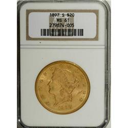 1897-S $20 MS61 NGC