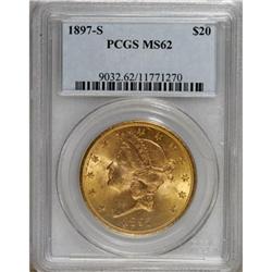 1897-S $20 MS62 PCGS