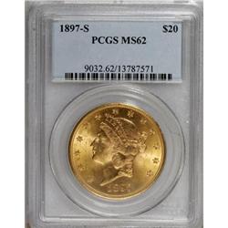 1897-S $20 MS62 PCGS