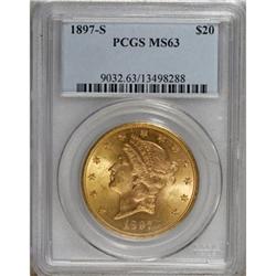 1897-S $20 MS63 PCGS