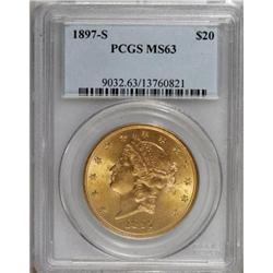 1897-S $20 MS63 PCGS
