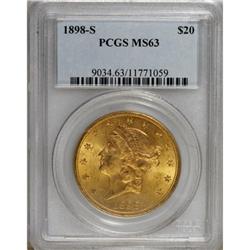1898-S $20 MS63 PCGS