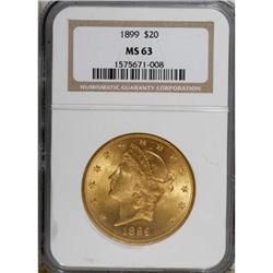 1899 $20 MS63 NGC