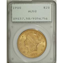 1900 $20 AU58 PCGS