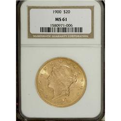 1900 $20 MS61 NGC