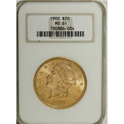 1900 $20 MS61 NGC