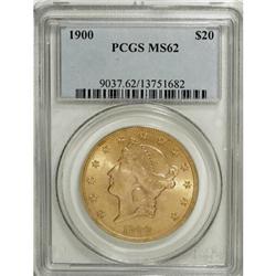 1900 $20 MS62 PCGS