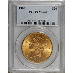 1900 $20 MS64 PCGS