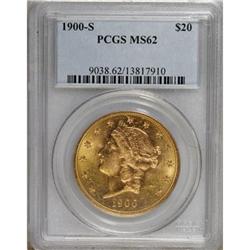 1900-S $20 MS62 PCGS