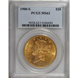 1900-S $20 MS62 PCGS