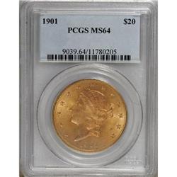 1901 $20 MS64 PCGS