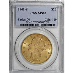 1901-S $20 MS62 PCGS