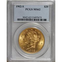1902-S $20 MS62 PCGS