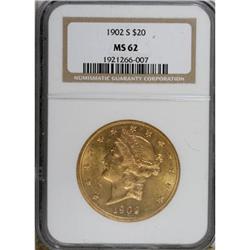 1902-S $20 MS62 NGC