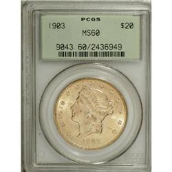 1903 $20 MS60 PCGS