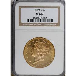 1903 $20 MS64 NGC