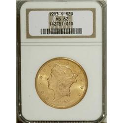 1903-S $20 MS62 NGC