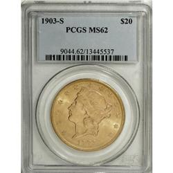 1903-S $20 MS62 PCGS