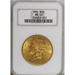 1904 $20 MS63 NGC